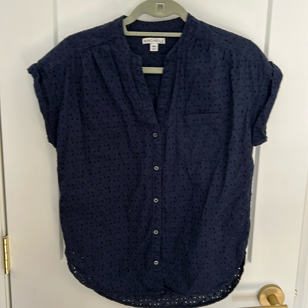 J. Crew Eyelet Button Up